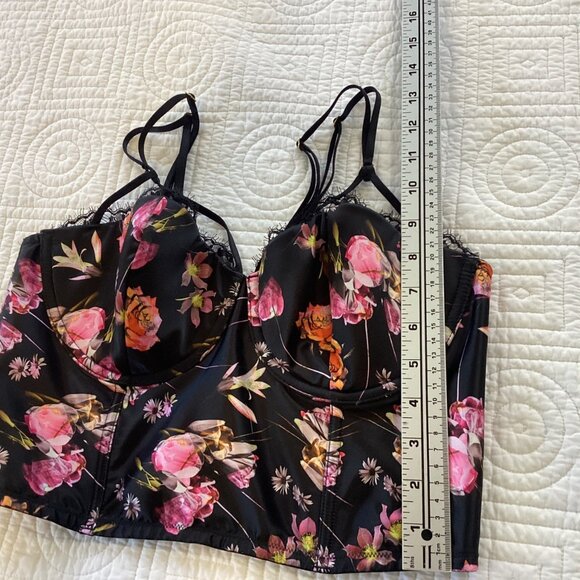 Victoria’s Secret Very Sexy Longline Floral Bra Bustier Corset 34D - Picture 9 of 10